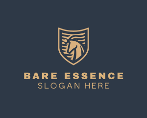 Elegant Horse Shield logo design