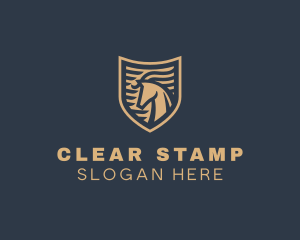 Elegant Horse Shield logo design