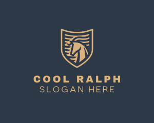 Elegant Horse Shield logo design