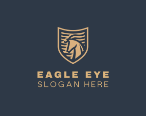 Elegant Horse Shield logo design