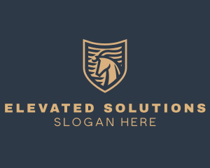 Elegant Horse Shield logo design