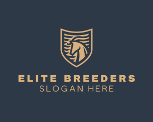 Elegant Horse Shield logo design