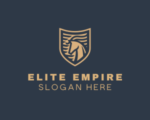 Elegant Horse Shield logo design