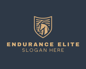 Elegant Horse Shield logo design