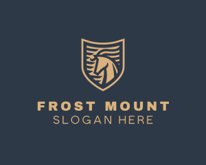 Elegant Horse Shield logo design