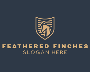 Elegant Horse Shield logo design