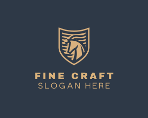 Elegant Horse Shield logo design