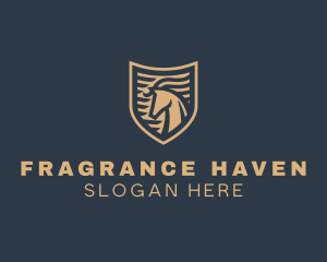 Elegant Horse Shield logo design