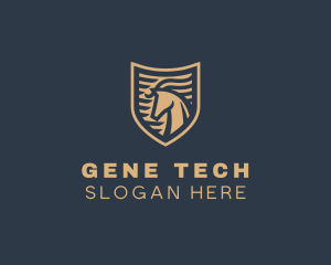 Elegant Horse Shield logo design