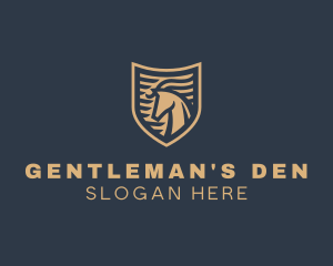 Elegant Horse Shield logo design