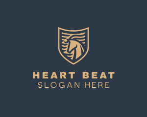 Elegant Horse Shield logo design