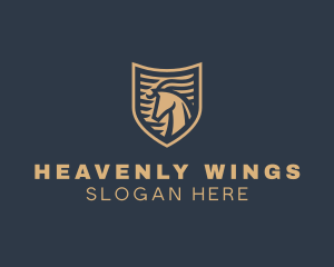 Elegant Horse Shield logo design