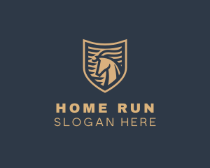 Elegant Horse Shield logo design