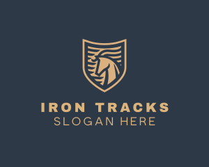 Elegant Horse Shield logo design