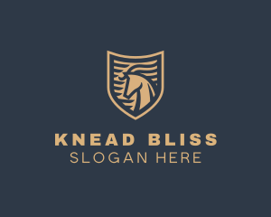 Elegant Horse Shield logo design