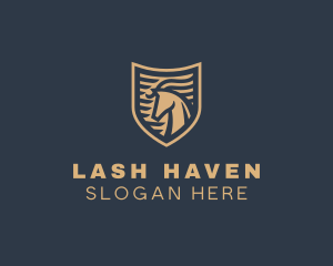 Elegant Horse Shield logo design