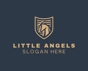 Elegant Horse Shield logo design