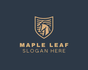 Elegant Horse Shield logo design