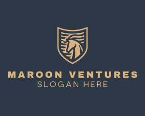 Elegant Horse Shield logo design