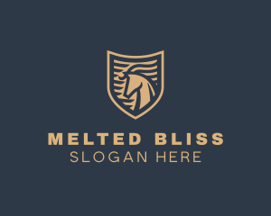 Elegant Horse Shield logo design