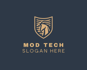 Elegant Horse Shield logo design