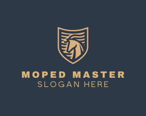 Elegant Horse Shield logo design