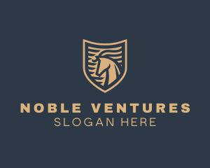 Elegant Horse Shield logo design