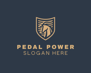 Elegant Horse Shield logo design