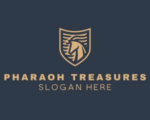 Elegant Horse Shield logo design