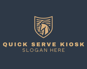 Elegant Horse Shield logo design