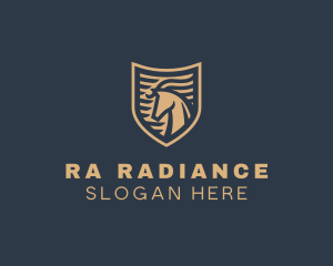 Elegant Horse Shield logo design