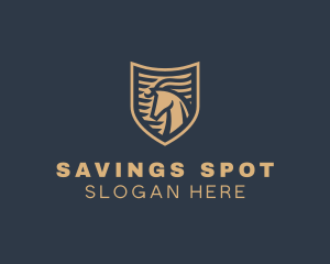 Elegant Horse Shield logo design