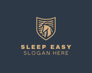 Elegant Horse Shield logo design