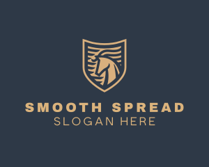 Elegant Horse Shield logo design