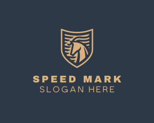 Elegant Horse Shield logo design