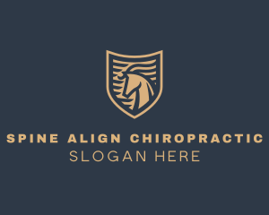 Elegant Horse Shield logo design