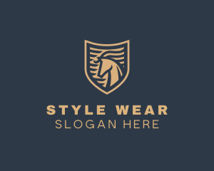 Elegant Horse Shield logo design