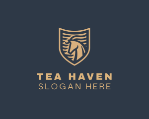 Elegant Horse Shield logo design