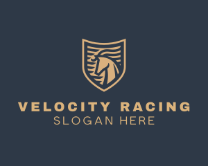 Elegant Horse Shield logo design