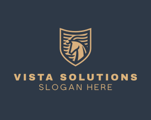 Elegant Horse Shield logo design