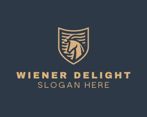 Elegant Horse Shield logo design