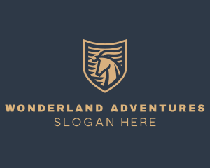 Elegant Horse Shield logo design