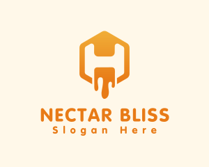 Nectar - Sweet Honey Letter H logo design