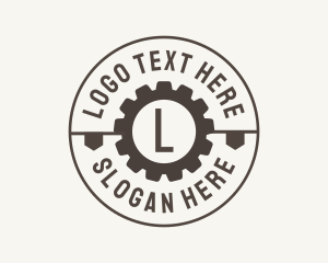 Tire - Mechanical Letter Cog logo design