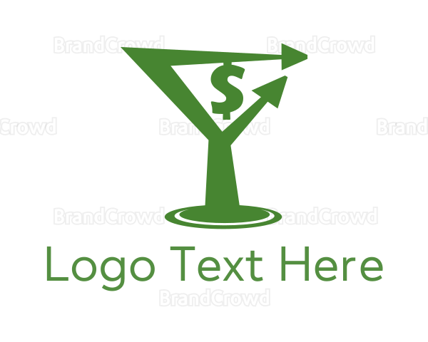 Cocktail Money Drink Logo