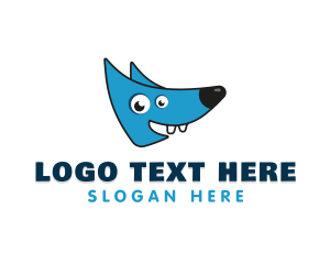 Doggo - Happy Dog Pet logo design