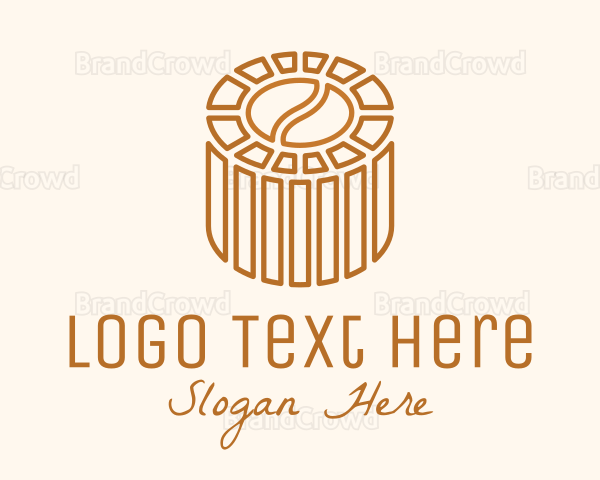 Cafe Coffee Bean Barrel Logo