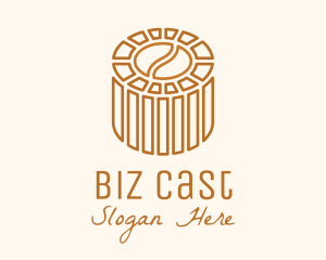 Cafe Coffee Bean Barrel  Logo