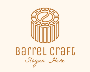 Barrel - Cafe Coffee Bean Barrel logo design