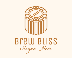 Brew - Cafe Coffee Bean Barrel logo design